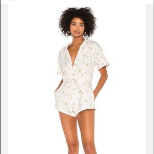 NWT For Love & Lemons Waverly Romper in Daisy